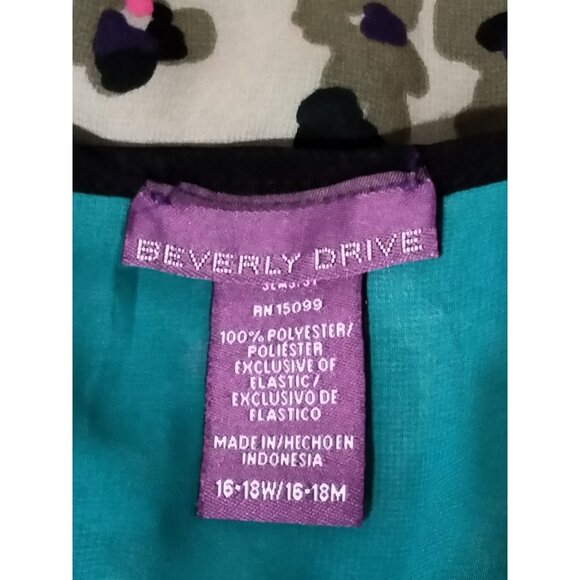 Beverly Drive Tank Top Size 16/18 Sleeveless Multicolor Leopard Print - Picture 6 of 6